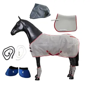 Vente en gros de draps anti-mouches pour chevaux et <span class=keywords><strong>bottes</strong></span> anti-mouches en tissu maillé respirant pour l'été, design personnalisé - Product Image 2