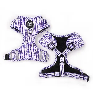 卸売カスタムリバーシブル犬ハーネスハンドル付きプライベートラベルカスタム包装 & スカーフ装飾 - Product Image 1