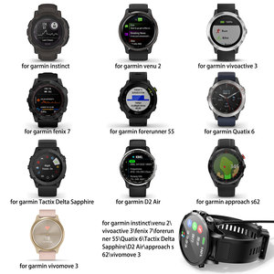 ที่ชาร์จนาฬิกา USB 100ซม. สำหรับ Garmin instinc/ venu 2/vivoactive 3/Fenix 7 /forerunner 55/quatix 6/D2 Air/vivomove 3สายชาร์จ - Product Image 4
