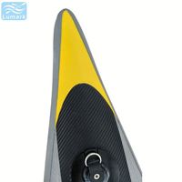 Planche à pagaie SUP portable de 14,1 pieds avec système de aileron coulissant, aileron amovible pour la navigation longue distance sur le lac Lumark, certifiée CE