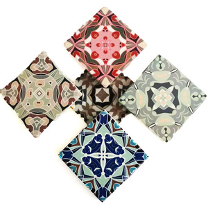 XS Ltd. New Design Customized logo Eco-friendly square Antiskid Cup Ceramic coaster Absorbent Blank Car Coasters