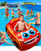 Flotteur de voiture gonflable avec pistolet à eau, siège de sécurité pour enfants, jouet de chargement, pistolet à eau, anneau flottant pour piscine pour enfants