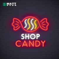 Enseigne néon personnalisée pour boutique de bonbons, enseigne LED pour entreprise, décoration de chariot à bonbons, signalétique pour bar et boutique, décoration murale pour Halloween et festivals