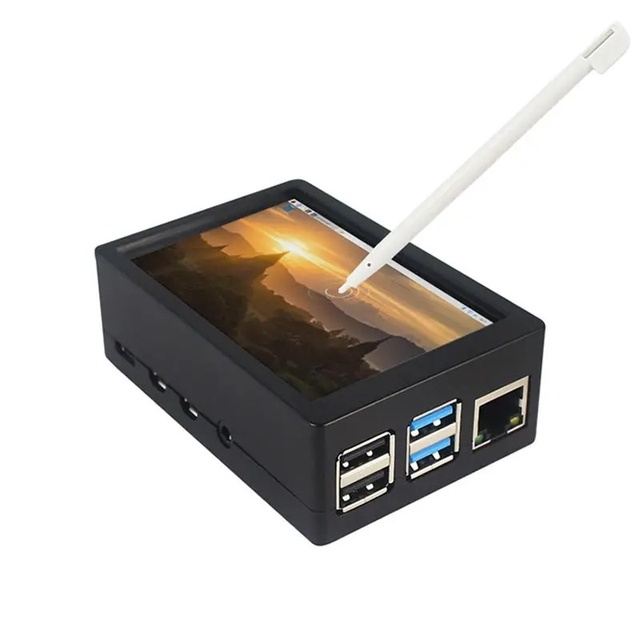 Raspberry Pi 4B ABS Shell with 3.5inch Display Fan Convenient Features for Consumer Electronics Generation