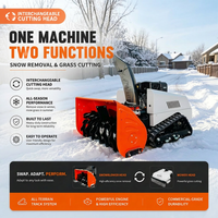 Souffleuse à neige télécommandée sur chenilles, moteur hybride essence 15 CV, certifiée EPA, qualité professionnelle, pour chantier