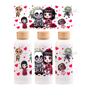 ملصق مطبوع بتقنية UV DTF لهالوين بتصميم <span class=keywords><strong>Happy</strong></span> Juice لتغليف أكواب ليبي سعة 16 أونصة والقوارير الفولاذية المقاومة للصدأ - Product Image 6