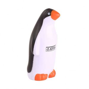Balles anti-stress souples en PU personnalisées en forme de pingouin de dessin animé, jouets promotionnels animaux moelleux avec logo personnalisé imprimé par transfert - Product Image 2