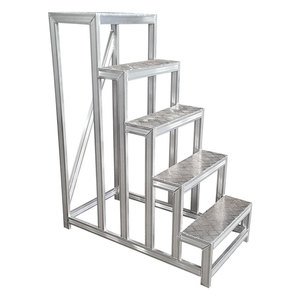 Plateforme d'atelier mobile pour soudage avec garde-corps en alliage d'aluminium, capacité de charge 200 kg, hauteur 1-4,5 m, <span class=keywords><strong>suspension</strong></span> fixe pour maintenance - Product Image 3