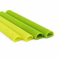 Profilé diffuseur flexible en silicone en forme de D, étanche, extrudé, pour bande LED, pour éclairage linéaire au sol