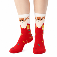 Chaussettes de Noël personnalisées avec logo, cadeau de fête personnalisé, chaussettes en coton avec emballage sur mesure pour promotion d'entreprise
