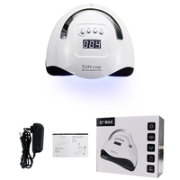 Lampe à ongles UV LED professionnelle 180W SUN X7 MAX - Séchoir à ongles haute puissance pour tous les gels avec support pour téléphone et poignée rotative Salon