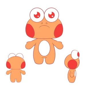 可定制青蛙形状的填充动物毛绒玩具的颜色可以设计和选择