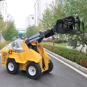 小型ホイールスキッドステアローダー300KG 350KG 450KGフロントエンド伸縮式ミニホイールアタッチメント付き - Product Image 5