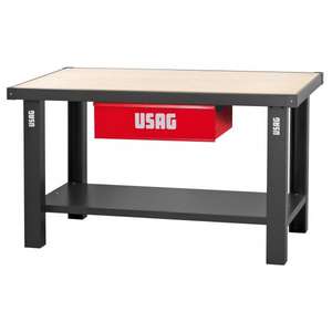 USAG - 05068022BB Établi avec plateau en bois 1500 mm - 1 tiroir-EAN 8010239310759 BANCS DE TRAVAIL ET TABLES - Product Image 2