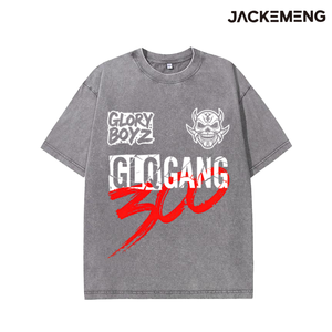 เสื้อยืดโอเวอร์ไซส์ผ้าฝ้ายพิมพ์ลายคำพูด "Glory <span class=keywords><strong>Boyz</strong></span> Glo Gang" สไตล์สตรีทแวร์เรโทรลำลอง ขายส่งจากคลังสินค้าในสหรัฐอเมริกา - Product Image 2