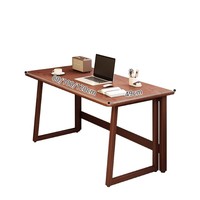 Bureau d'ordinateur pliable en bois massif, bureau gain de place, sans outil, facile à assembler