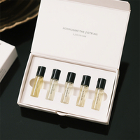 Les étiquettes personnalisées 2ml-15ml flacons de parfum en verre vides forme plate avec boîte 3ml 5ml 10ml échantillons flacons pulvérisateurs