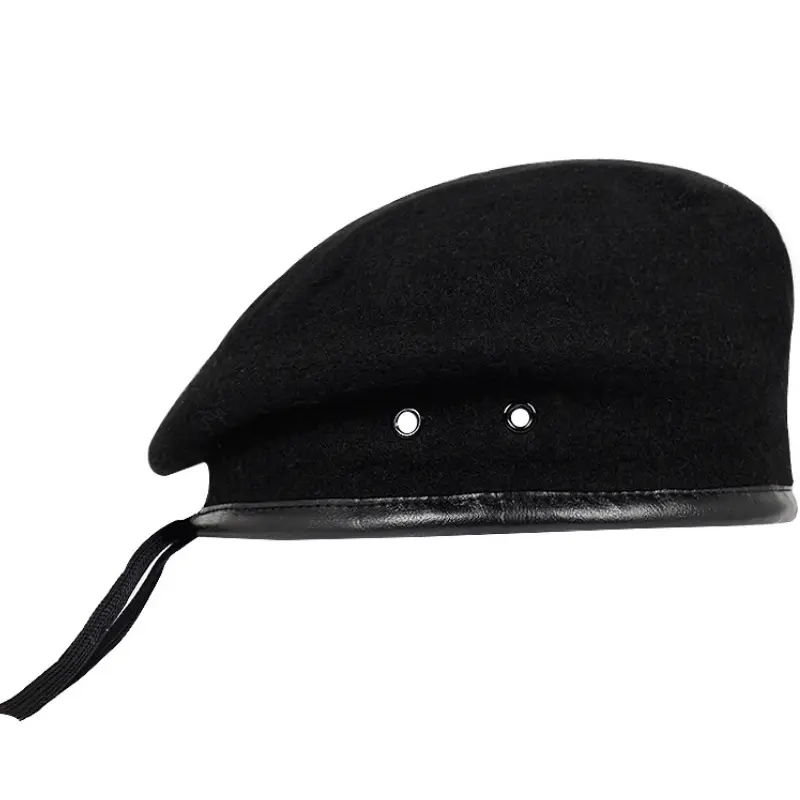 High Quality Wool Knitted Army Style Security Guard Hat Tactical Beret Cap For Security Guard