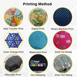 Fábrica China 21 pulgadas Compacto Doble capa Fibra de vidrio A prueba de viento Impermeable 3 <span class=keywords><strong>Paraguas</strong></span> plegable para el sol y la lluvia con impresiones de logotipos - Product Image 5