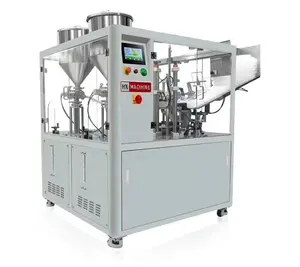 Popular in cosmetic industry two layer tube filling equipment Double layer tube filing sealing welding machine
