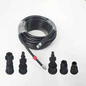 High Pressure Drain Cleaning Hose 1/4 In 5M 10M 15M 20M <b>25M</b> 30M PVC Rubber Stainless Steel For Pipe Dredging - Product Image 4