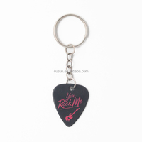 Factory Direct Sale Custom ABS Musical Instrument Accessories Guitar Pick Keychain