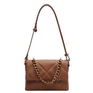 महिलाओं की फैशनेबल डायमंड प्लाड चेन क्रॉसबॉडी कंधे बैग अनुकूलन योग्य एकल स्ट्रैप पु अस्तर आला अंडरआर्म शैली कवर - Product Image 6