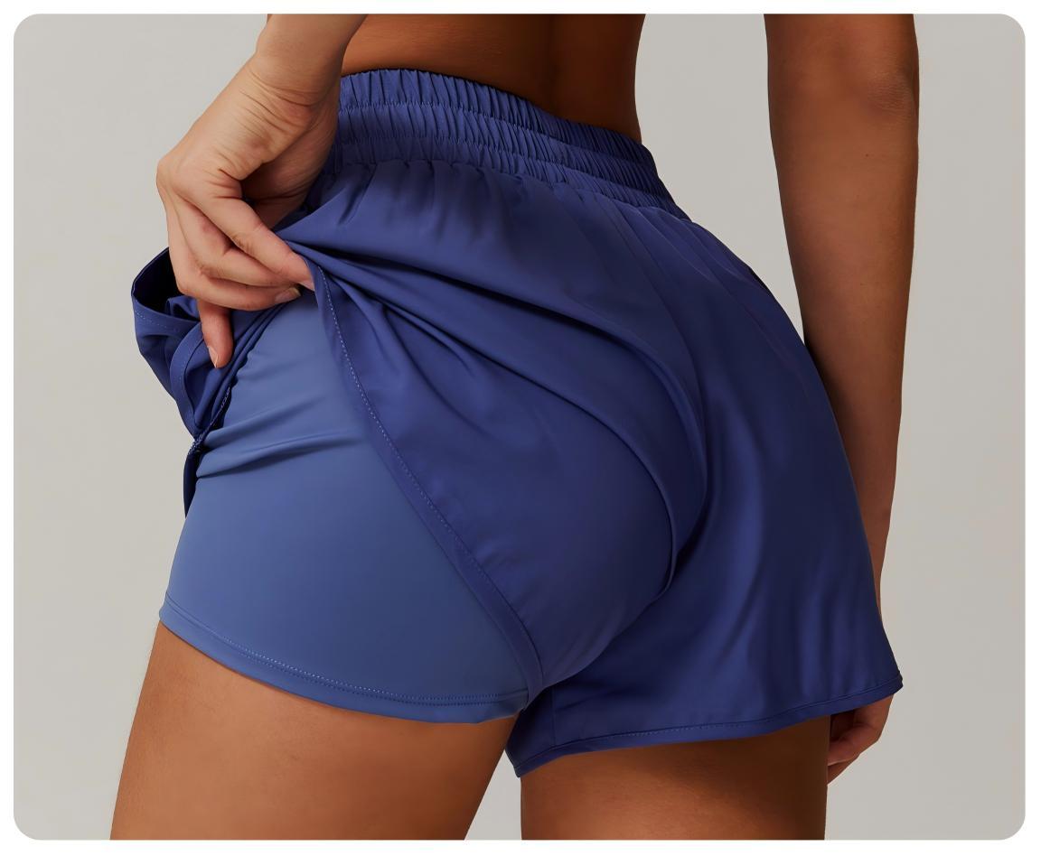 Pockets Activewear Pants (LJ-D4001): side profile showing stretch, rise and leg-opening fit