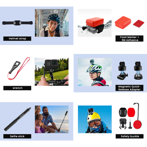 Kit d'accessoires pour caméra d'<span class=keywords><strong>action</strong></span> 50-en-1 HONGDAK Factory OEM : Sangle <span class=keywords><strong>de</strong></span> poitrine, support <span class=keywords><strong>de</strong></span> fixation pour casque, sangle <span class=keywords><strong>de</strong></span> tête pour GoPro et Insta360 - Product Image 4