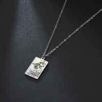 Pendentif Chaîne à Maillons en Acier Inoxydable Plaqué Or, Motif Géométrique Tendance, Personnalisé, Religieux Musulman Arabe, Ayatul Allah