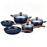 FLEY – Batterie de cuisine durable et antiadhésive, idéale pour la préparation des aliments à la maison, facile à nettoyer