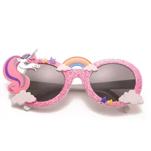 Gafas de sol de unicornio para niños, divertidas gafas de sol de arcoíris para fiesta de cumpleaños, juguete barato, venta al por mayor