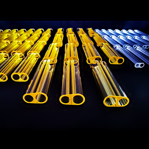 Ba boretwo-Bore pha tạp thủy tinh thạch anh hợp nhất silica rõ ràng pha tạp thạch anh Laser khoang lọc dòng chảy Ống - Product Image 5