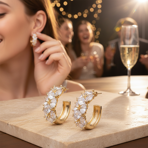 Di alta qualità in oro placcato stile Vintage polsini unico moda alla moda gioielli per le donne regolabile orecchini a cerchio per la festa - Product Image 3