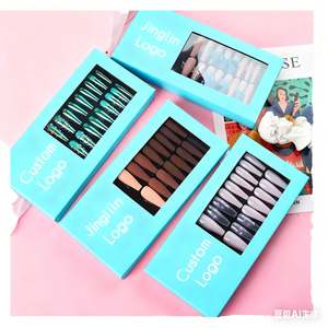 Nhà máy bán hàng trực tiếp của tùy chỉnh in Matte từ hộp giấy cho móng tay nghệ thuật giả lông mi bao bì mỹ phẩm Giao thông vận tải. - Product Image 1