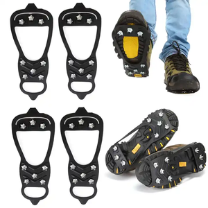 Chaussures d'alpinisme bon marché 8-crampons antidérapants Griffes de neige et de glace pour le camping, la marche, l'équipement de plein air d'hiver - Product Image 6