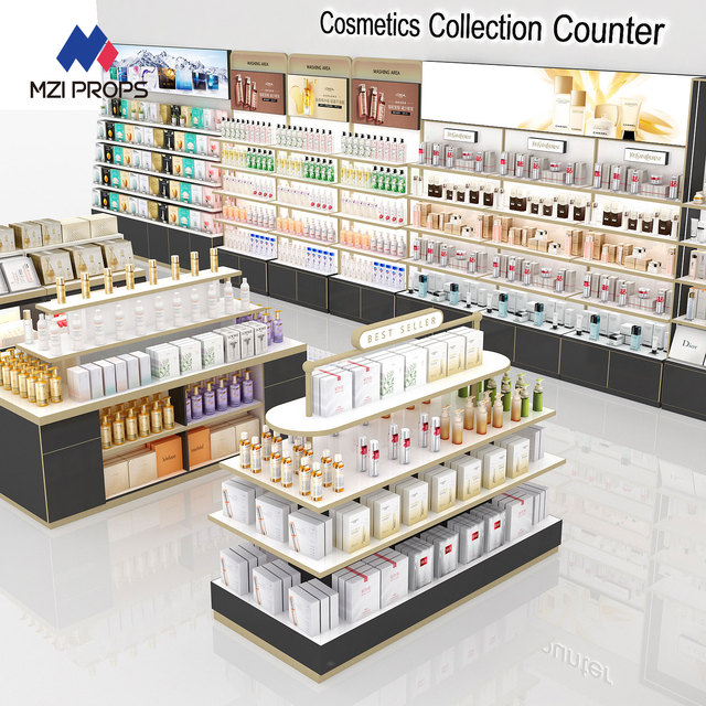 Wholesale Custom K-beauty Store Display Fixtures Skincare Shop Layout for Retail Store Interior Design