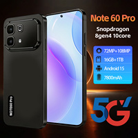 Note60 Pro Versión Global Desbloqueada 2026, Teléfono Inteligente Android 5G, 16GB 1TB, Pantalla Grande de 7.3 Pulgadas, Cámara de 108MP, Huella Dactilar, Belleza