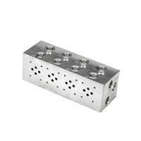 Bloc de collecteur haute pression en aluminium usiné CNC sur mesure pour vanne d'équilibrage hydraulique de tracteurs, excavatrices et engins de construction