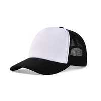 Gorras Trucker de 5 Paneles con Malla Trasera de Espuma Blanca y Negra, Ajustables con Cierre a Presión, para Verano, Deporte y Protección Solar, Venta al por Mayor Económicas