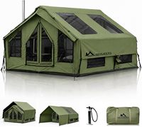 Tente de camping familiale ultra-ventilée, résistante aux insectes, grande, imperméable, 4 saisons, gonflable, pour le camping en plein air en été
