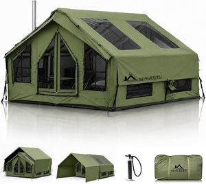 Tenda Gonfiabile Familiare Ultra Ventilata Resistente agli Insetti Grande Impermeabile <span class=keywords><strong>4</strong></span> Stagioni per Campeggio Estivo all'Aperto - Product Image 1