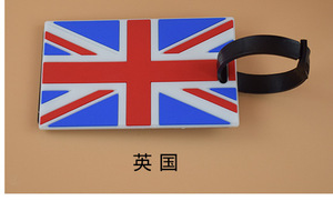 Étiquette de bagage en PVC souple QM, personnalisée, motif dessin animé, drapeau national, étiquette de valise, étiquette de bagage Union des Nations - Product Image 5