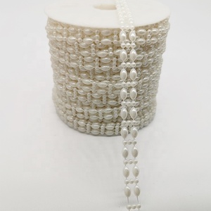 Bán Buôn Ellipse Ngà Trắng Ngọc Trai Mạ Chuỗi Hạt CuộN Vật Liệu Trang Trí Đám Cưới Tự Làm - Product Image 3