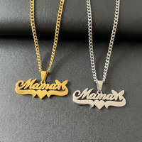 Collier délicat en acier inoxydable plaqué or PVD 14k 18k pour femme, bijou de la Fête des Mères, collier « Mama » pour maman