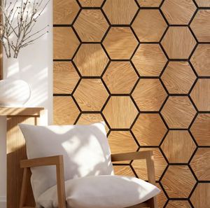 Panneau mural <span class=keywords><strong>acoustique</strong></span> en bois moderne et imperméable pour studio d'enregistrement, <span class=keywords><strong>isolation</strong></span> phonique, décoration intérieure pour salon, salle de sport, hall - Product Image 6
