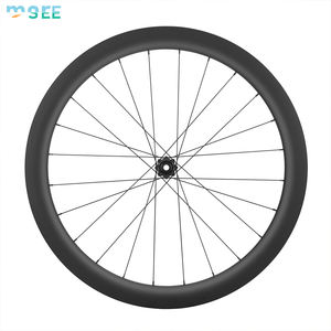 Jeu de roues de route en fibre de carbone SeeMore, frein à <span class=keywords><strong>disque</strong></span>/jante pour vélo de route, moyeu 38/50 mm, dégagement rapide/axe traversant, jeu de roues de vélo léger - Product Image 4