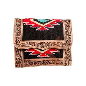 Women's Bohemian Hand <b>Tooled</b> 100% Genuine <b>Leather</b> Shoulder Bags With Geometric Embroidery Pattern Single Strap All Seasons Carry - Product Image 3