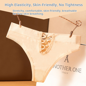 Pantaloni <span class=keywords><strong>perizoma</strong></span> bassi da donna senza cuciture di alta qualità modello solido <span class=keywords><strong>con</strong></span> elevata elasticità e Design aderente - Product Image 4