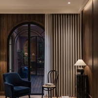 Cortinas Opacas Ignífugas Personalizadas DaiRui, con Memoria de Forma para Altas Temperaturas, Riel Motorizado, para Ventanas de Hotel y Villa, OEM